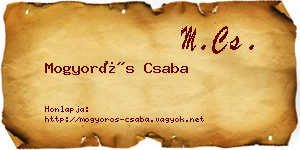 Mogyorós Csaba névjegykártya
